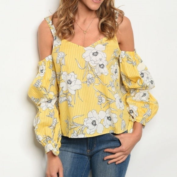 Yellow Floral Top - Picture 1 of 2